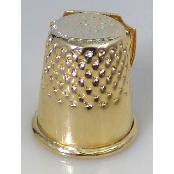 Myrtle Beach SC Thimble Souvenir The Palace Theater Gold Tone Metal Vintage - Picture 10 of 11